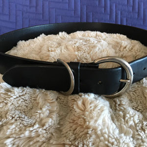GAP Black Leather Belt w Silver Buckle: Size 34